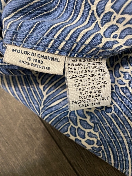 Reyn Spooner Molokai Channel Short Sleeve Button-Down Shirt Size L - Picture 9 of 10